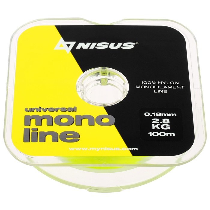 Леска Nisus Monoline Fluorescent Yellow 0,16