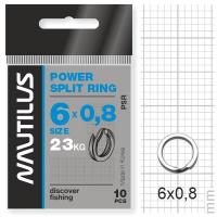 Кольцо Nautilus заводное усиленное Power split ring 6х0,8мм тест 23кг