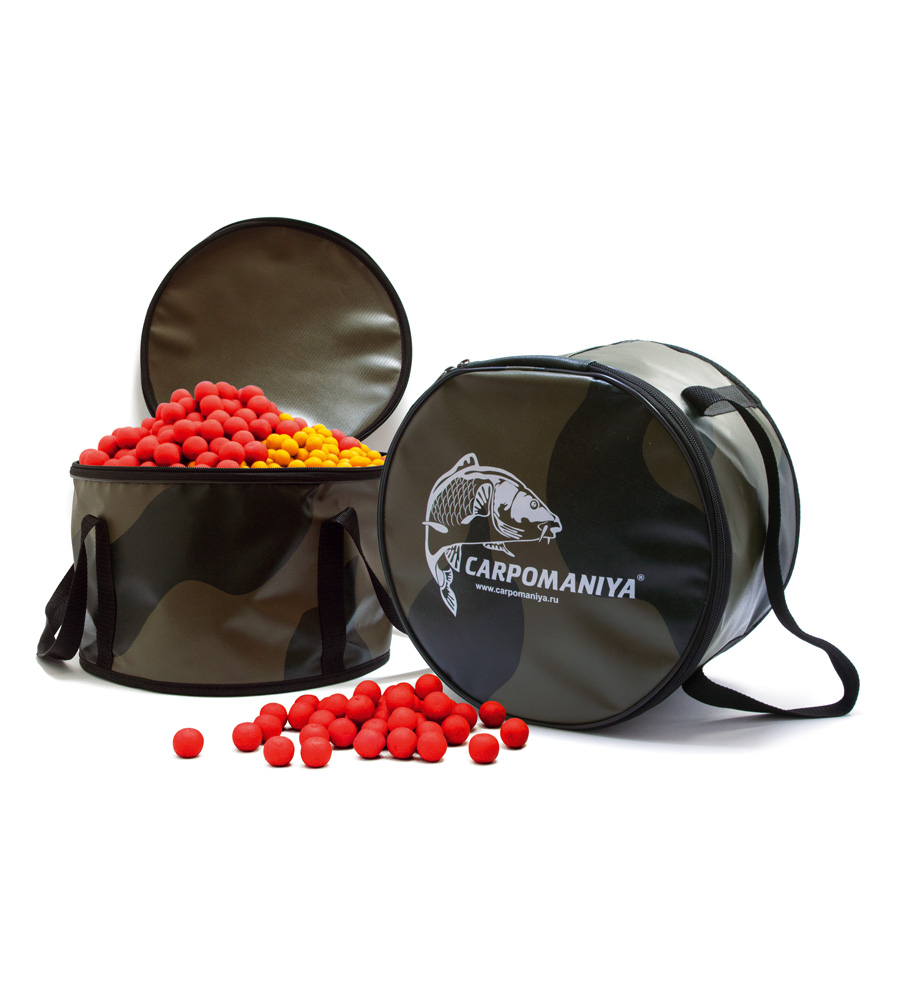 Ведро Карпомания для замешивания прикормки 50см с крышкой о