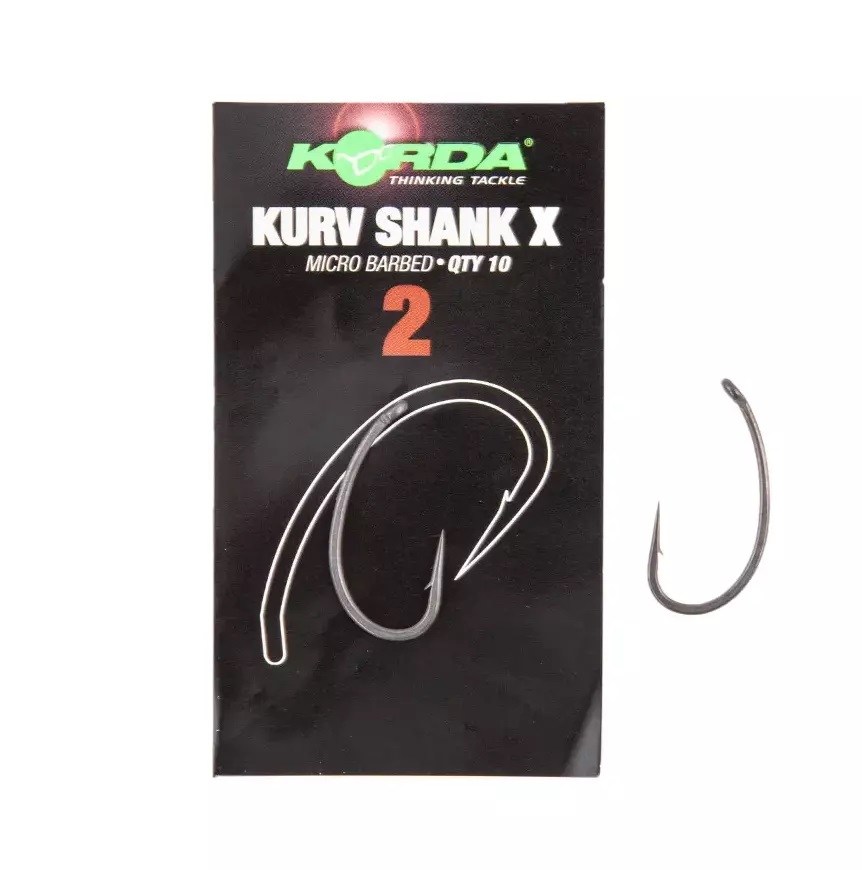 Крючки с бородкой KORDA Kurv Shank-X