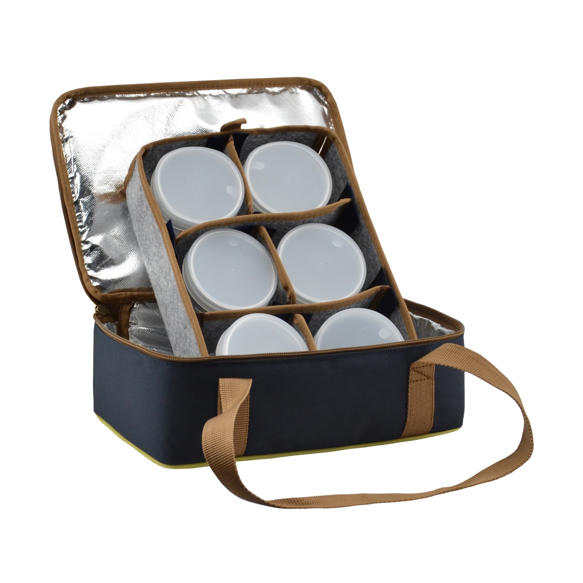 ТЕРМО-СУМКА С-42 С БАНКАМИ 6 ШТ