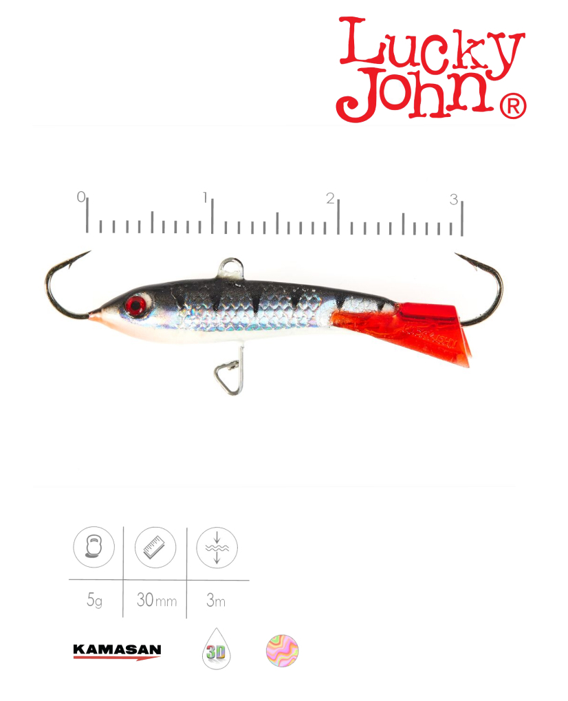 Балансир LUCKY JOHN Classic №3, цвет 12HRT, арт. 81300-12HRT 1