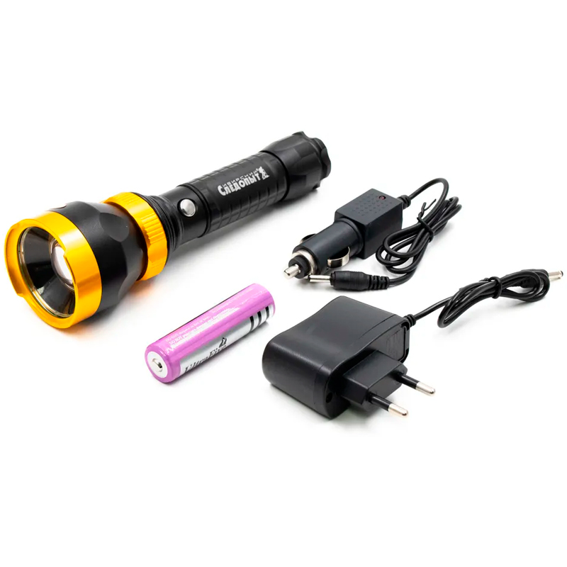 Фонарь ручной Сибирский Следопыт Мастер (1 LED, zoom, 220В+12В) (PF-PFL-L43) 2 Фонарь ручной Сибирский Следопыт Мастер (1 LED, zoom, 220В+12В) (PF-PFL-L43) 2