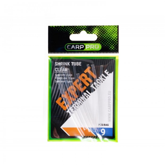 Термоусадочная трубка Carp Pro прозрачная 9шт
