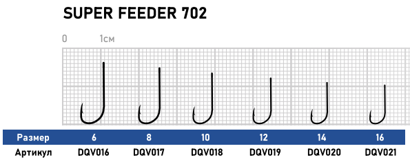 Крючок Dunaev Super Feeder 702 