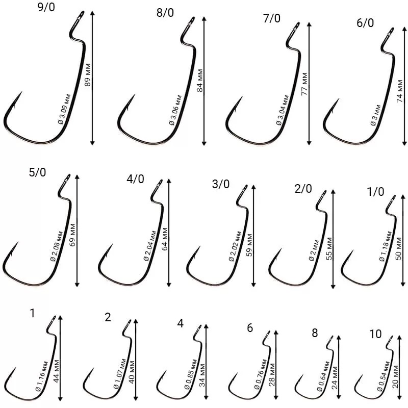 Офсетный крючок Crazy Fish Offset Joint Hook 1