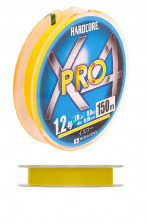 Шнур Yo-Zuri PE Hardcore X4 Pro Duel 1.2 0.19мм 9.0кг 150м